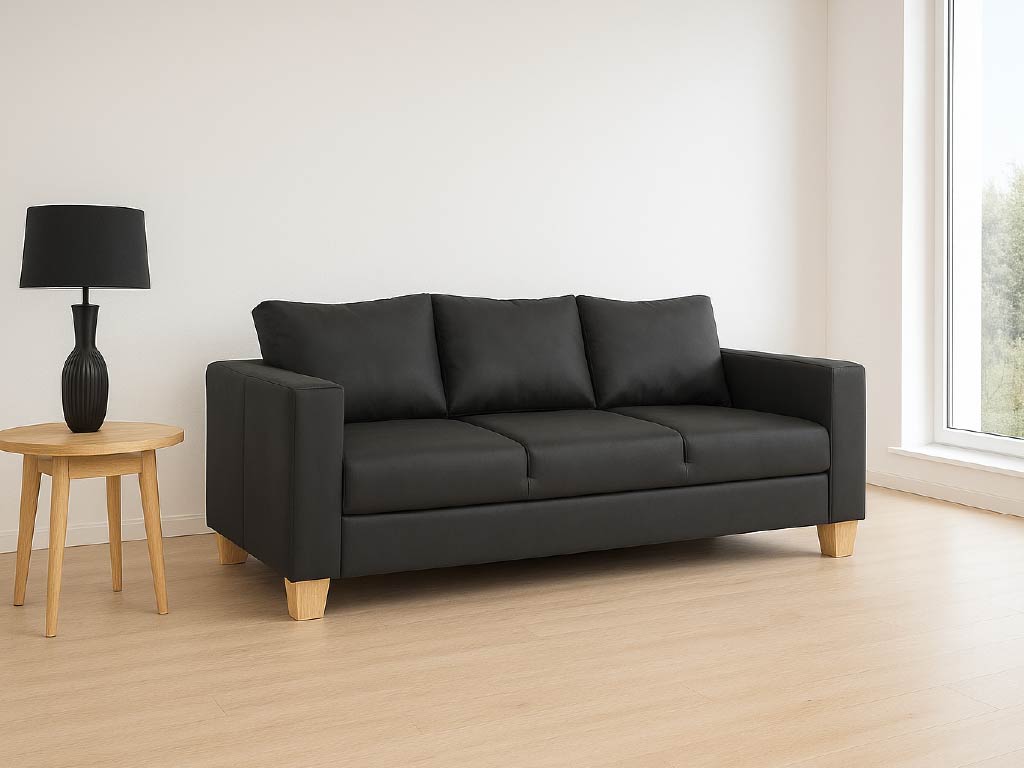 Faux Leather 3 Seater Sofa